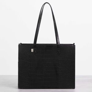BEIS THE WORK TOTE IN BLACK CROC